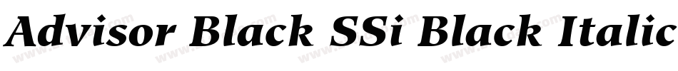 Advisor Black SSi Black Italic字体转换